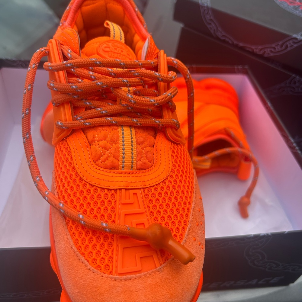 Versace Neon Orange Sneakers